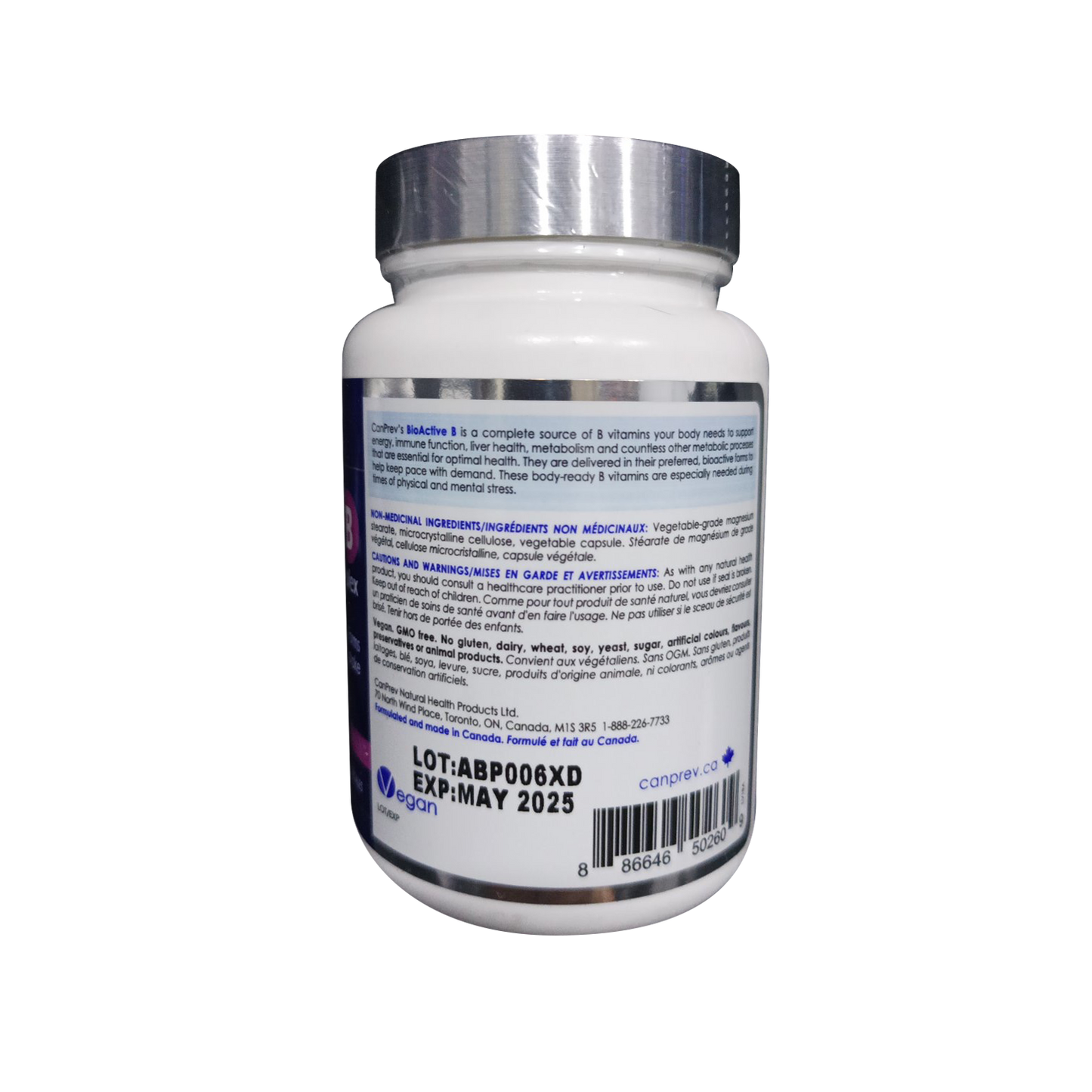 CanPrev BioActive B Complex | 180 Caps.